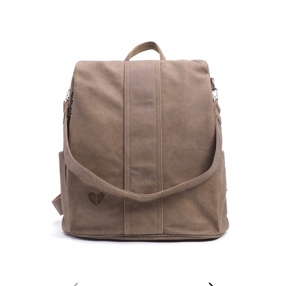 Hands Free People Hippo AntiTheft Leather Backpack
